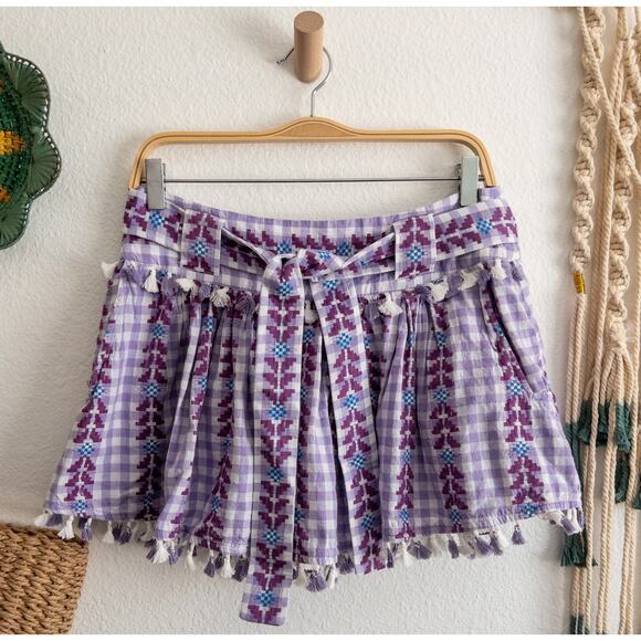 Dodo Bar Or Ariana Purple Mini Skirt M retail $250 - Picture 1 of 12